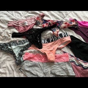 LOT Lightly used Victoria secrets PINK underwear SIZES M/L